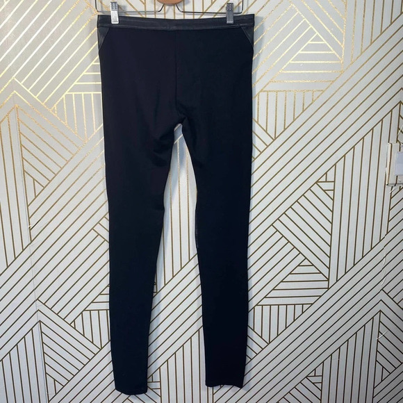 Sandro Black Leather‎ Panel Ponte Leggings - Picture 9 of 12